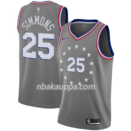 Philadelphia 76ers Ben Simmons 25 2018-19 Nike City Edition Harmaa Pelipaidat Swingman - Miesten